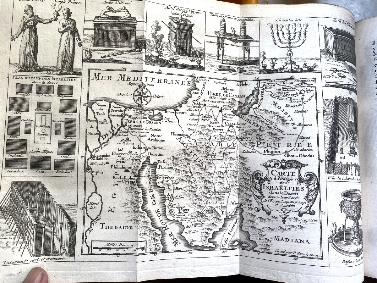 4 Vol. In4, From The Library Of The Duke Of Noailles "history Of The Old Testament And The Jews-photo-2