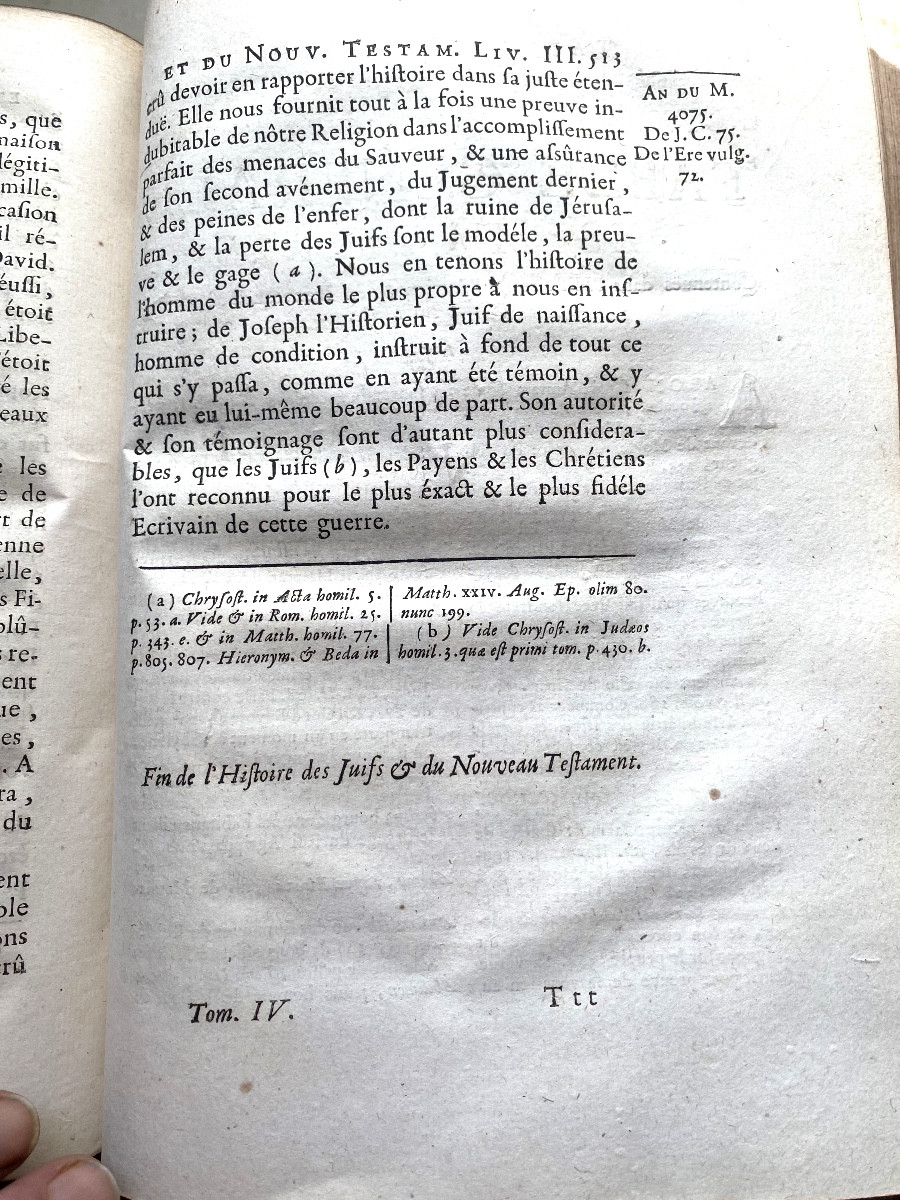 4 Vol. In4, From The Library Of The Duke Of Noailles "history Of The Old Testament And The Jews-photo-8