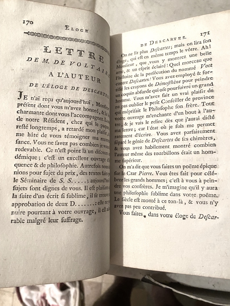 4 Vol. In8 . "Oeuvres de M. Thomas (recueil d'éloges), a Amsterdam 1773 , & Paris chez Moutard.-photo-7