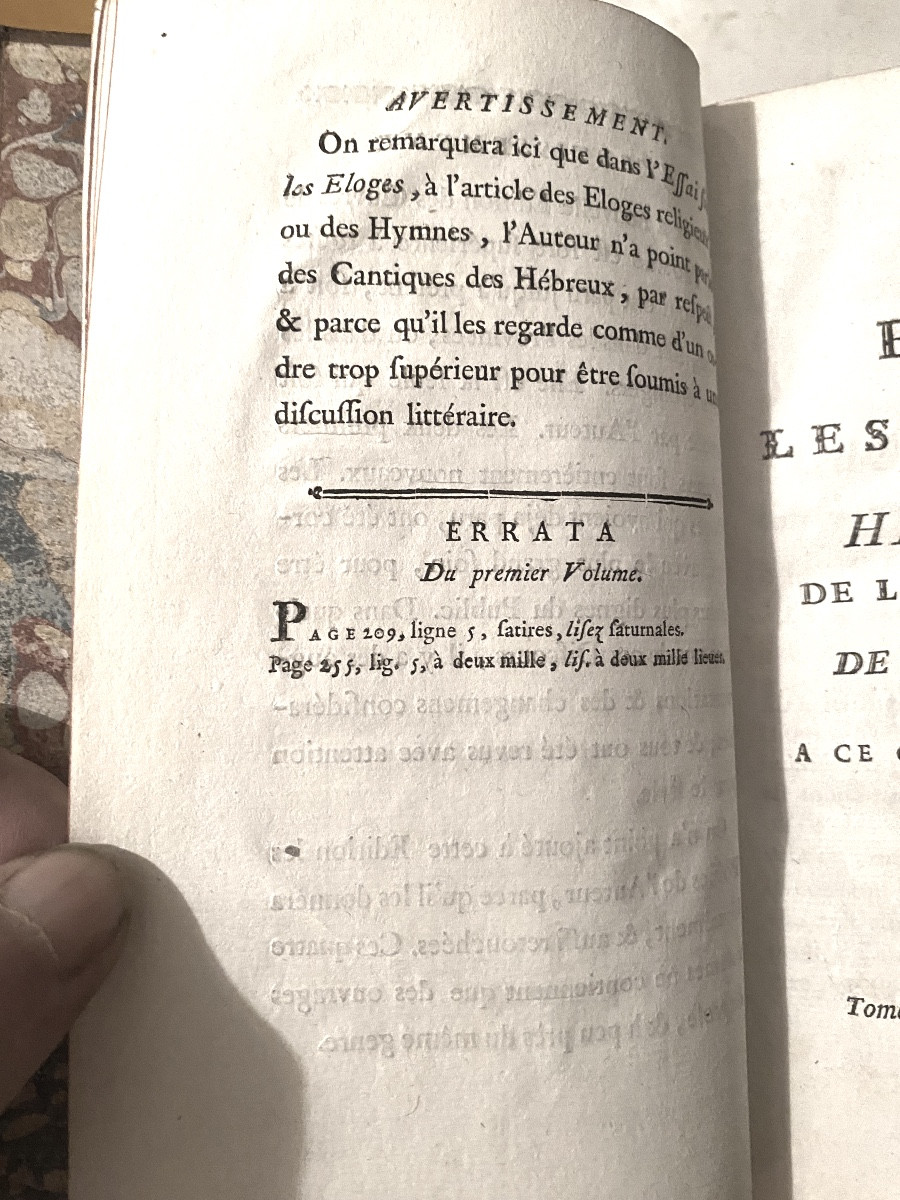 4 Vol. In8 . "Oeuvres de M. Thomas (recueil d'éloges), a Amsterdam 1773 , & Paris chez Moutard.-photo-3