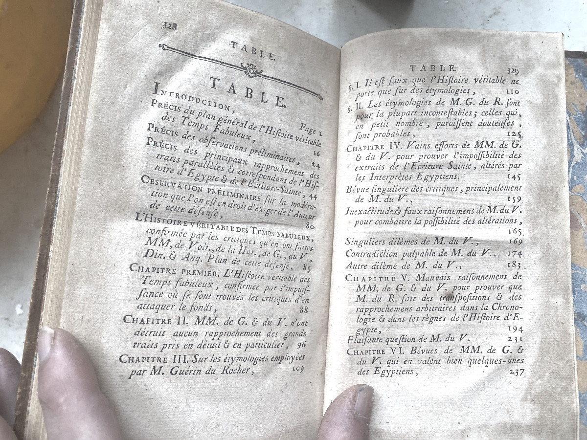 Egyptology: 4 Vol. In8 "true History Of Fabulous Times" By Guérin Du Rocher 1776 Paris-photo-6