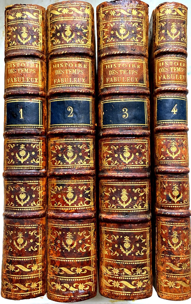 Egyptology: 4 Vol. In8 "true History Of Fabulous Times" By Guérin Du Rocher 1776 Paris