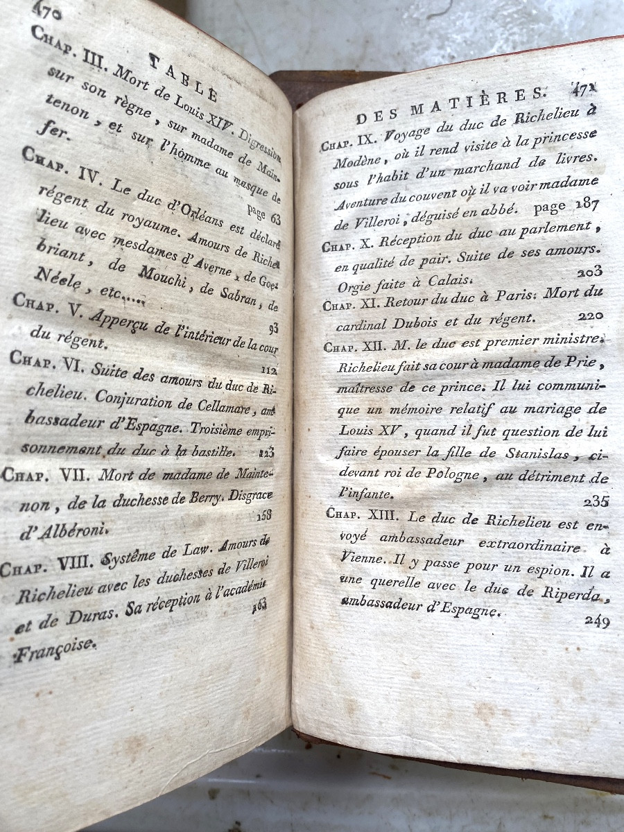 3 Vol.in8: "private Life Of Marshal Richelieu", Containing His Loves And Intrigues Paris 1791-photo-4