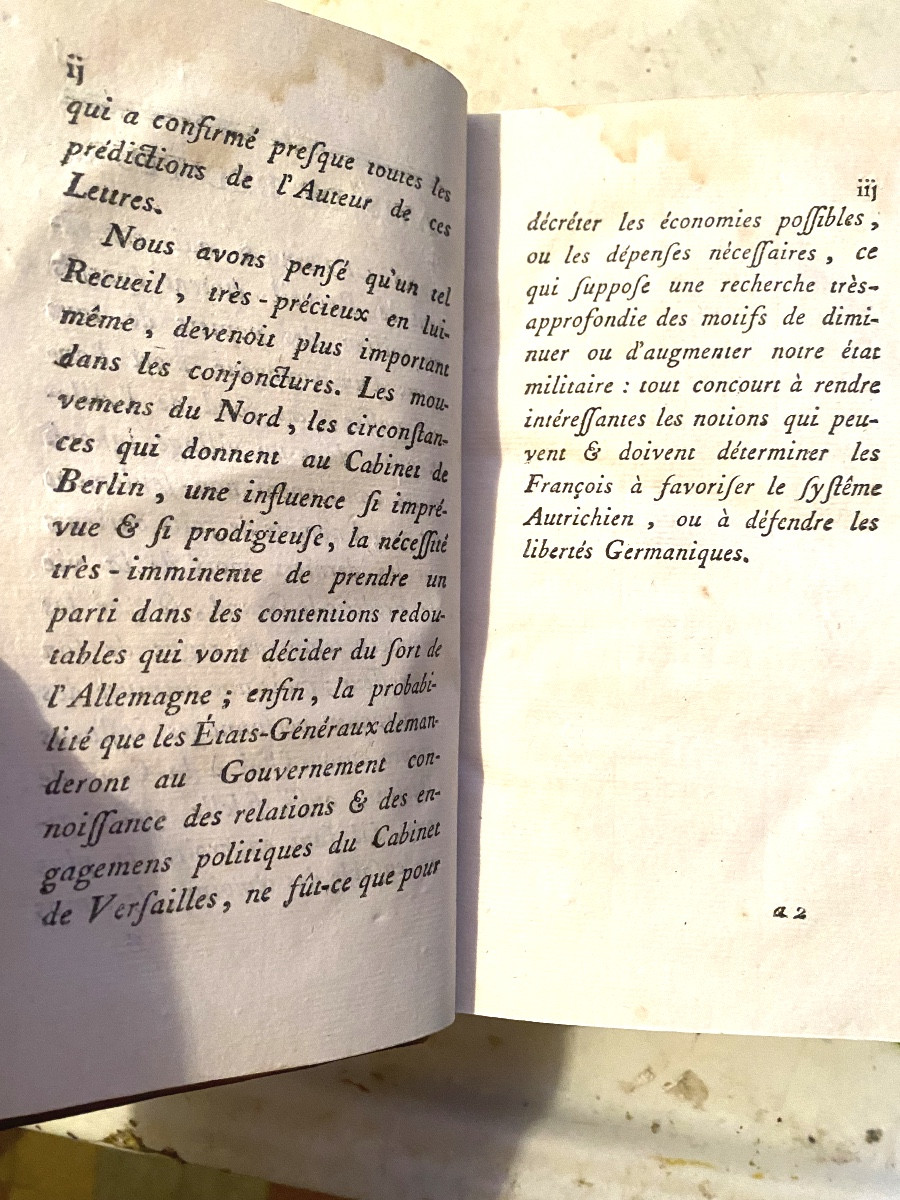 Edition Originale très rare du Comte de Mirabeau "Histoire Secrète de la Cour de Berlin" 2 Vol.-photo-2