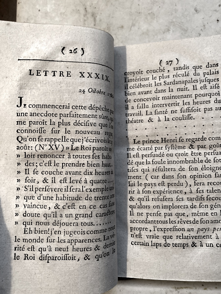 Edition Originale très rare du Comte de Mirabeau "Histoire Secrète de la Cour de Berlin" 2 Vol.-photo-6