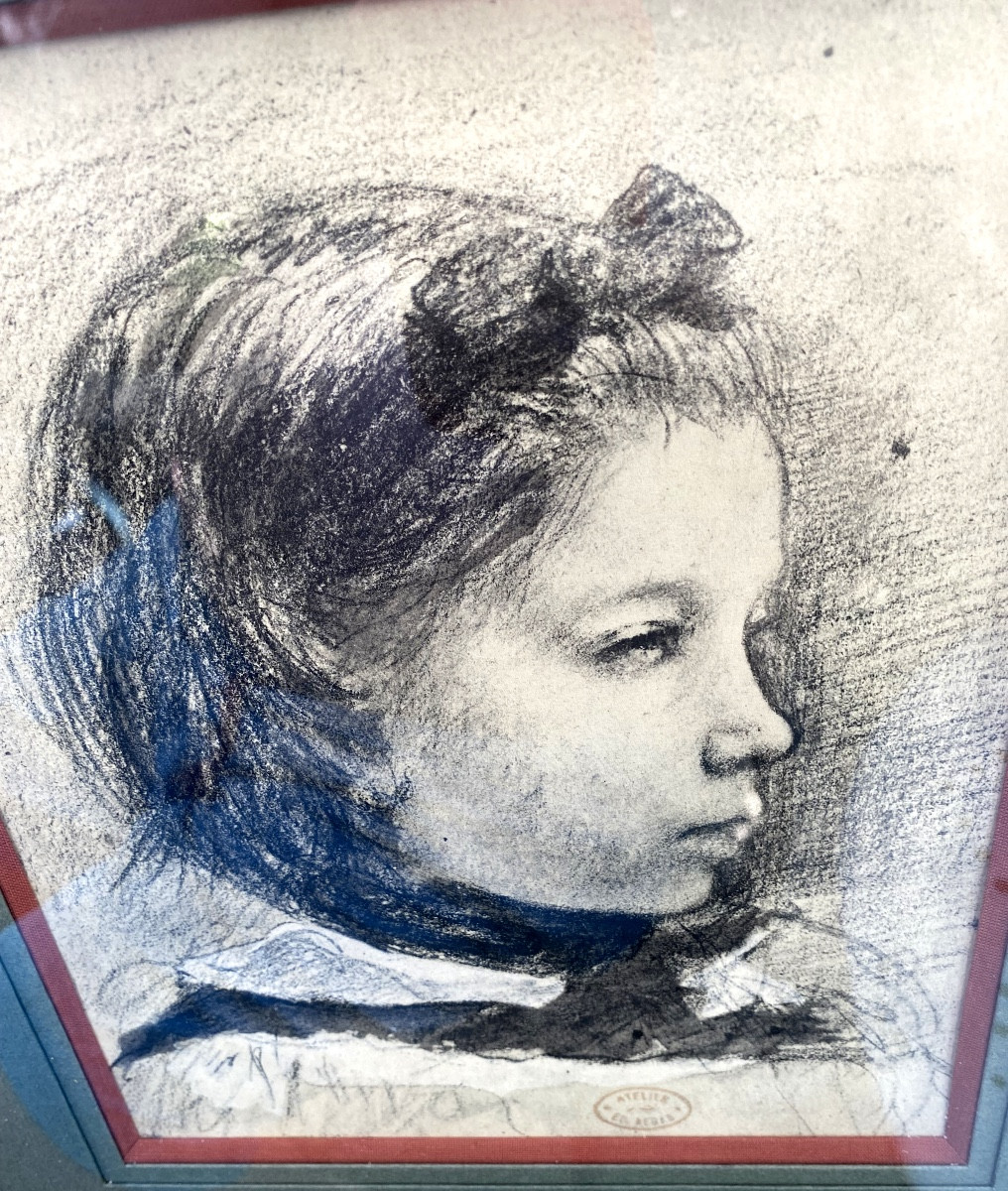 "portrait Of Giulia Bellelli Circa 1858" By Edgar Degas, Print From Paul Valéry's Book 1937-photo-4