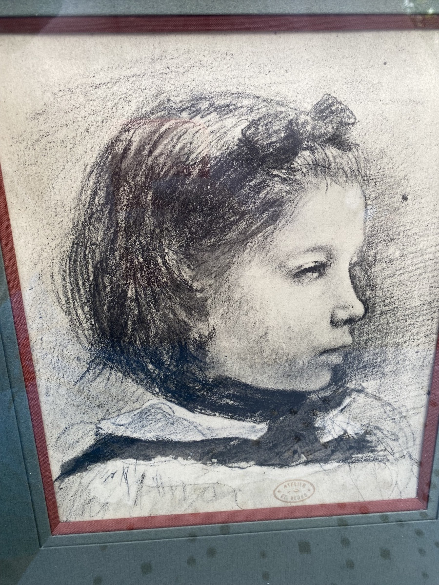 "portrait Of Giulia Bellelli Circa 1858" By Edgar Degas, Print From Paul Valéry's Book 1937-photo-2