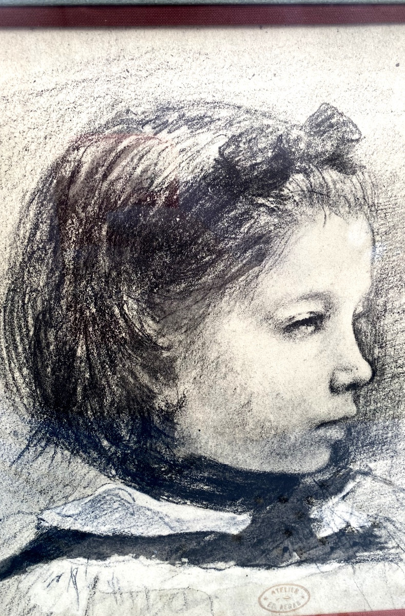 "portrait Of Giulia Bellelli Circa 1858" By Edgar Degas, Print From Paul Valéry's Book 1937-photo-6