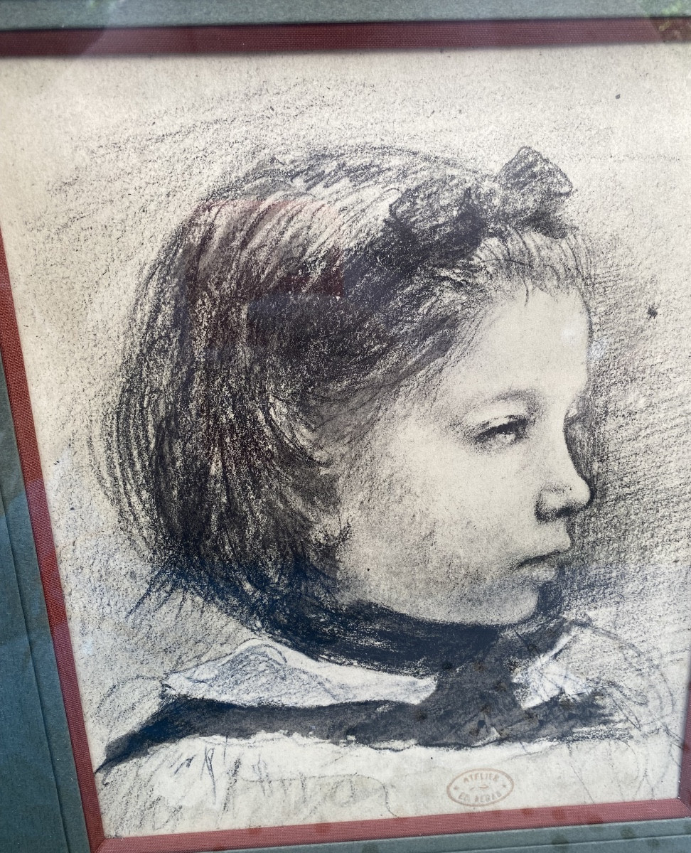 "portrait Of Giulia Bellelli Circa 1858" By Edgar Degas, Print From Paul Valéry's Book 1937