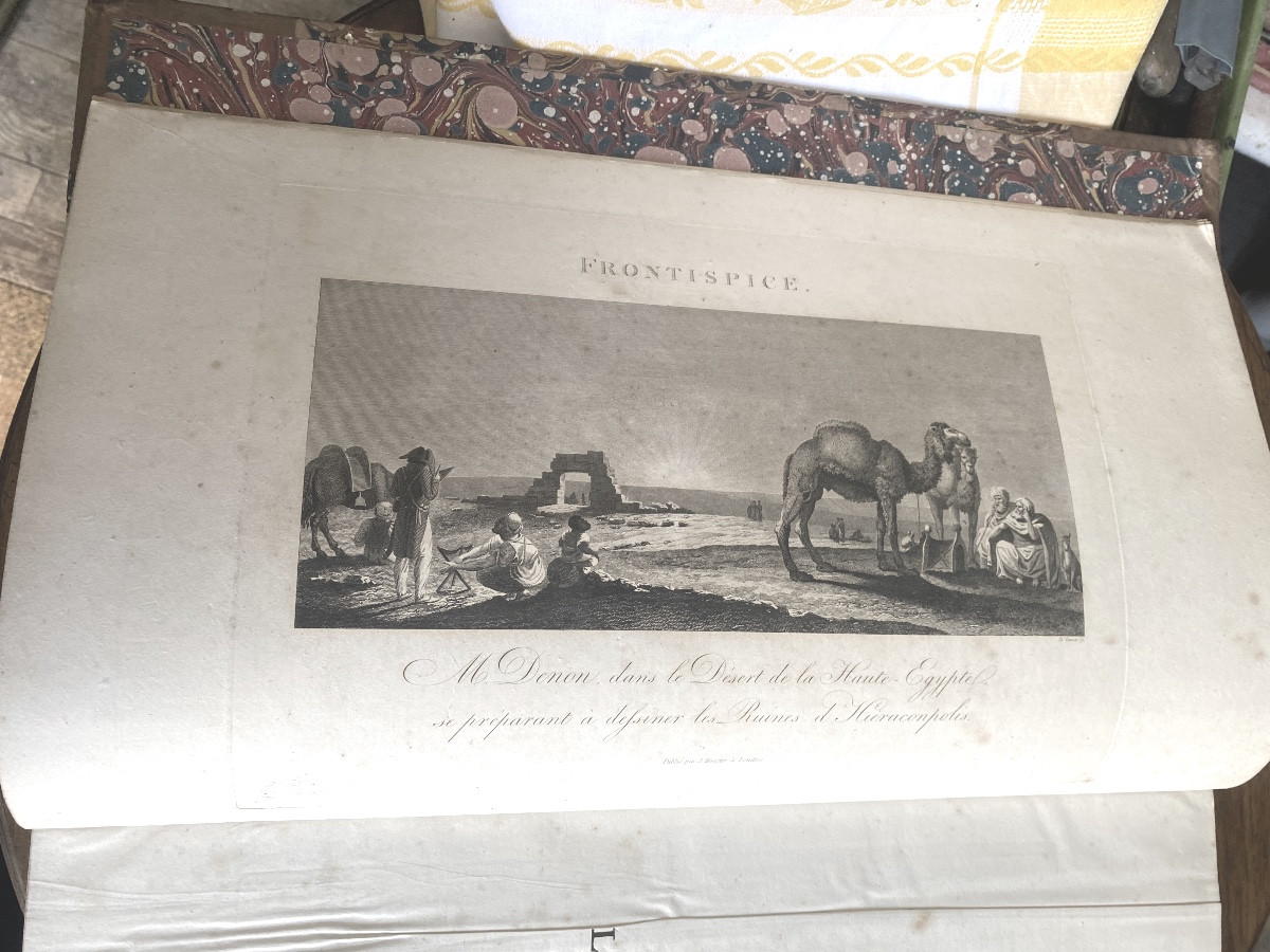 2 Vol. In4 & In-plano / "journey To Upper And Lower Egypt" By Vivant Denon, Didot Paris 1802-photo-2