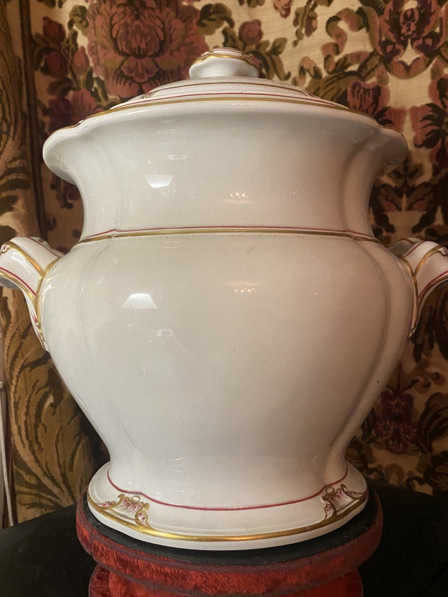 Important 19th Century Minton Decorated White Porcelain Ginger Jar In Louis XV Baroque Style-photo-2