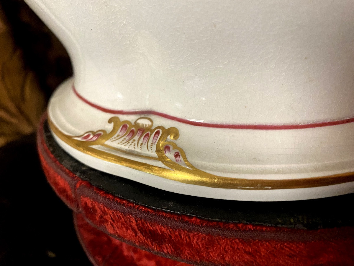Important 19th Century Minton Decorated White Porcelain Ginger Jar In Louis XV Baroque Style-photo-3