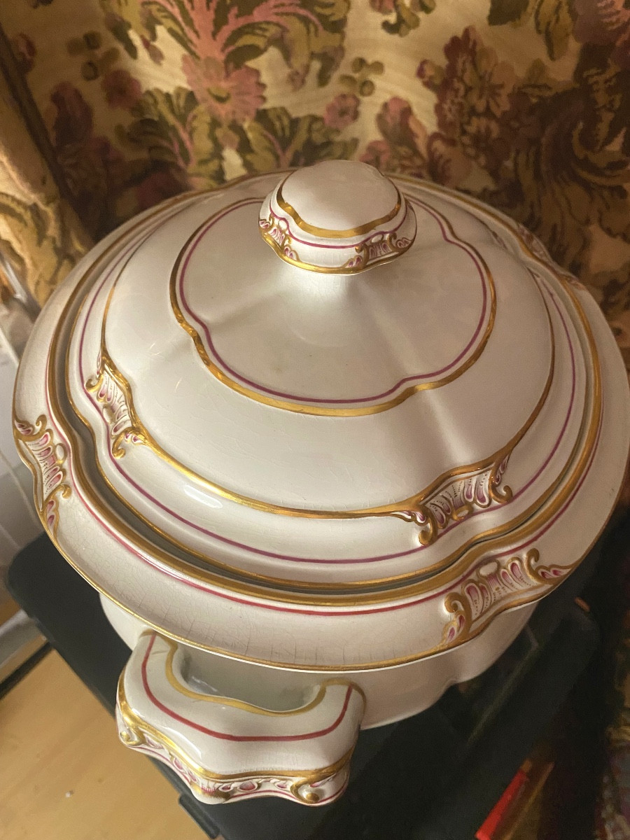 Important 19th Century Minton Decorated White Porcelain Ginger Jar In Louis XV Baroque Style-photo-1
