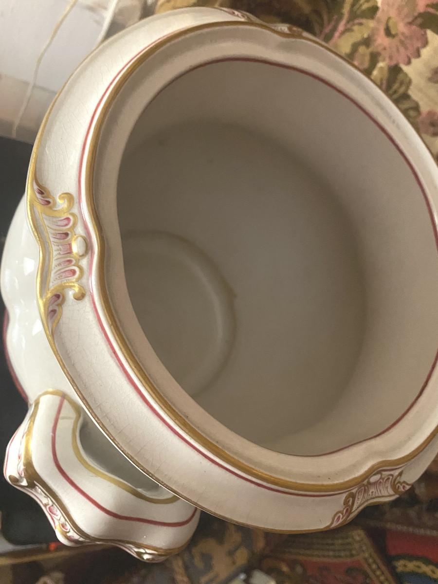 Important 19th Century Minton Decorated White Porcelain Ginger Jar In Louis XV Baroque Style-photo-5