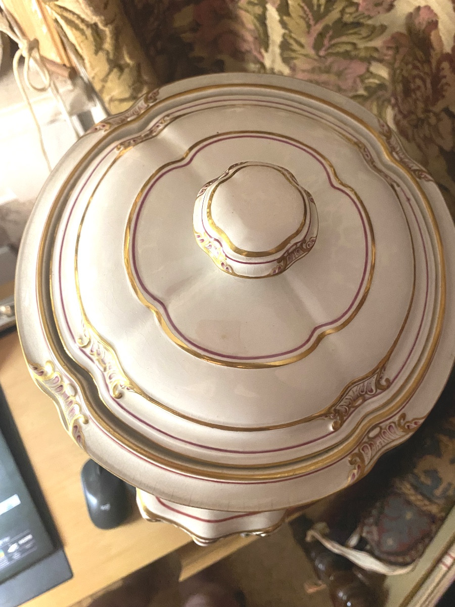Important 19th Century Minton Decorated White Porcelain Ginger Jar In Louis XV Baroque Style-photo-6