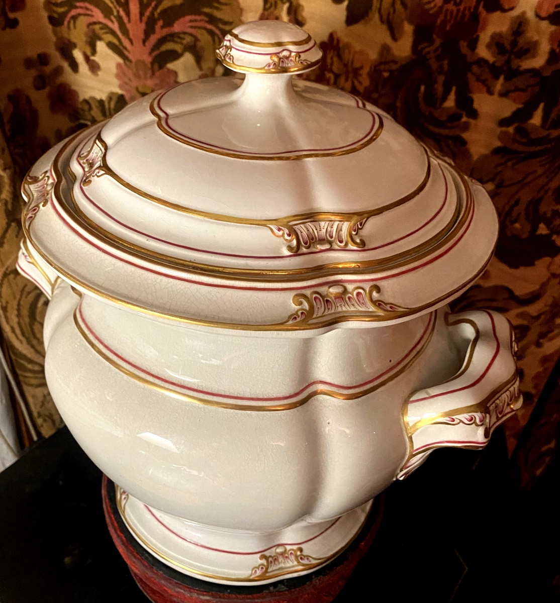 Important 19th Century Minton Decorated White Porcelain Ginger Jar In Louis XV Baroque Style-photo-8