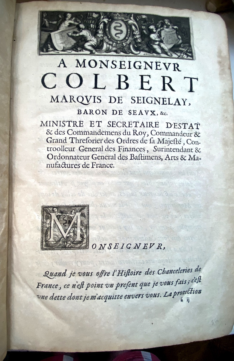 1 Vol.In-folio 17ème :"Histoire Chronologique de la Grande Chancellerie de France" A. Tessereau-photo-4