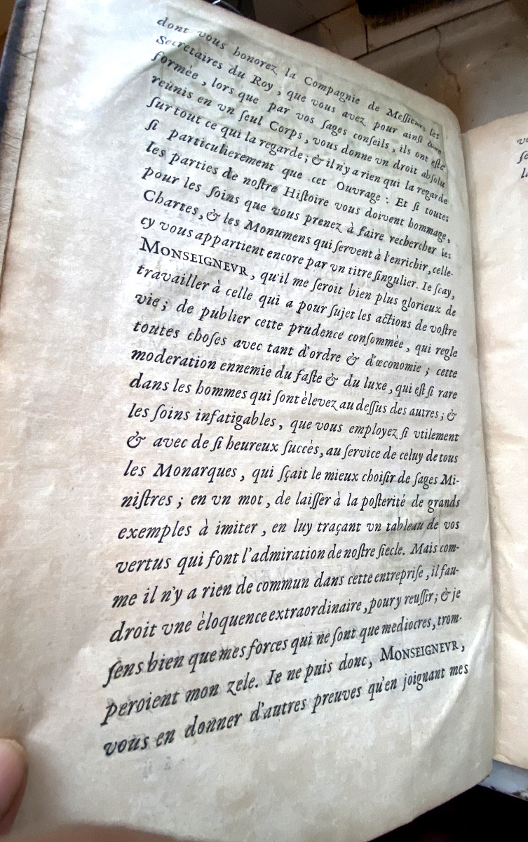 1 Vol.In-folio 17ème :"Histoire Chronologique de la Grande Chancellerie de France" A. Tessereau-photo-1