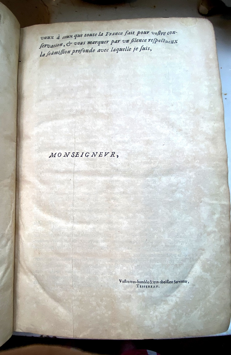 1 Vol.In-folio 17ème :"Histoire Chronologique de la Grande Chancellerie de France" A. Tessereau-photo-2
