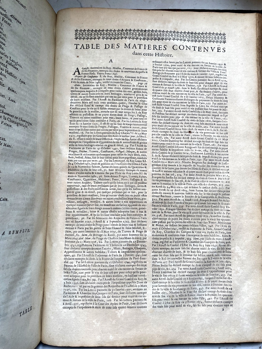 1 Vol.In-folio 17ème :"Histoire Chronologique de la Grande Chancellerie de France" A. Tessereau-photo-7