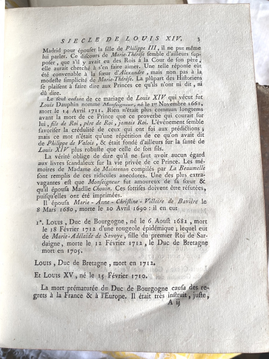  Histoire : "Siècle de Louis XIV" , tome  In 4 complet,  des Oeuvres de Voltaire, a Genève 1769-photo-4