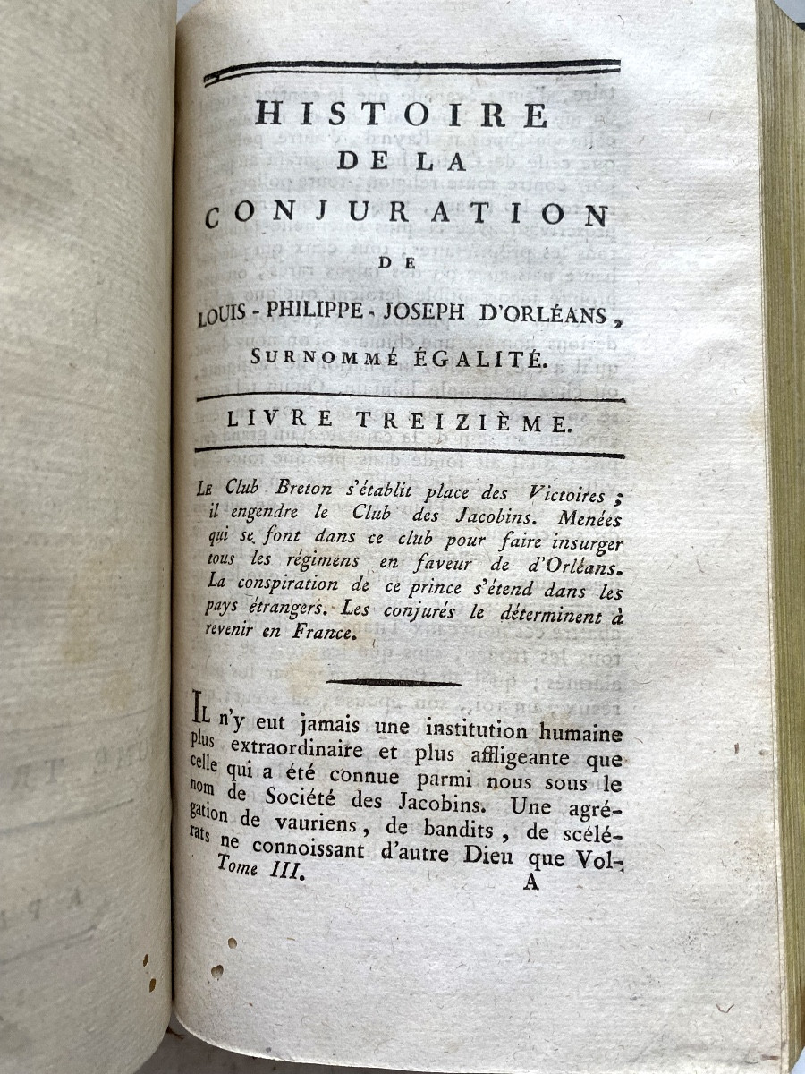 2 Vol. In 8 , Histoire de la Conjuration de Maximilien Robespierre & de Louis Phil. J d'Orléans-photo-4