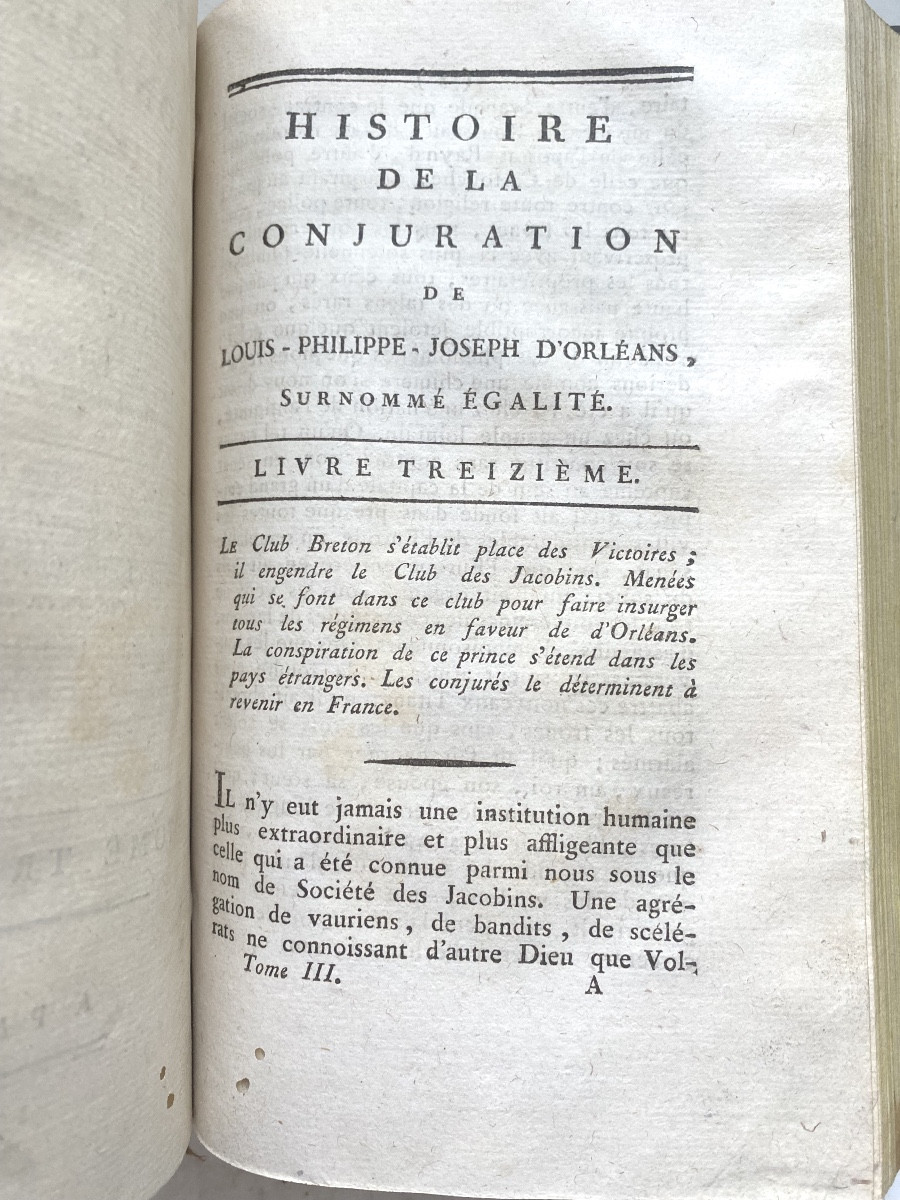 2 Vol. In 8 , Histoire de la Conjuration de Maximilien Robespierre & de Louis Phil. J d'Orléans-photo-7