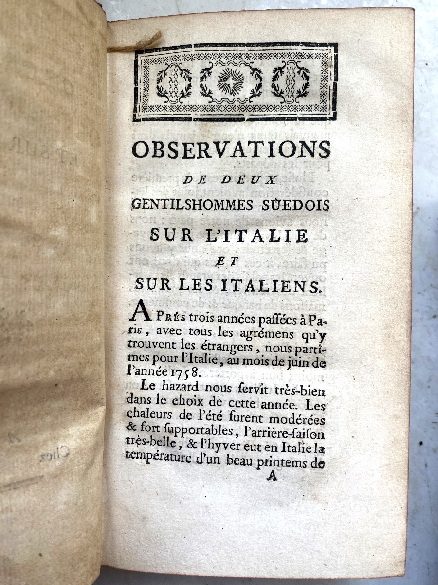 Nouveaux Mémoires , ou Observation sur l'Italie et sur les Italiens , trad. du Suédois 3 Vol.18-photo-3