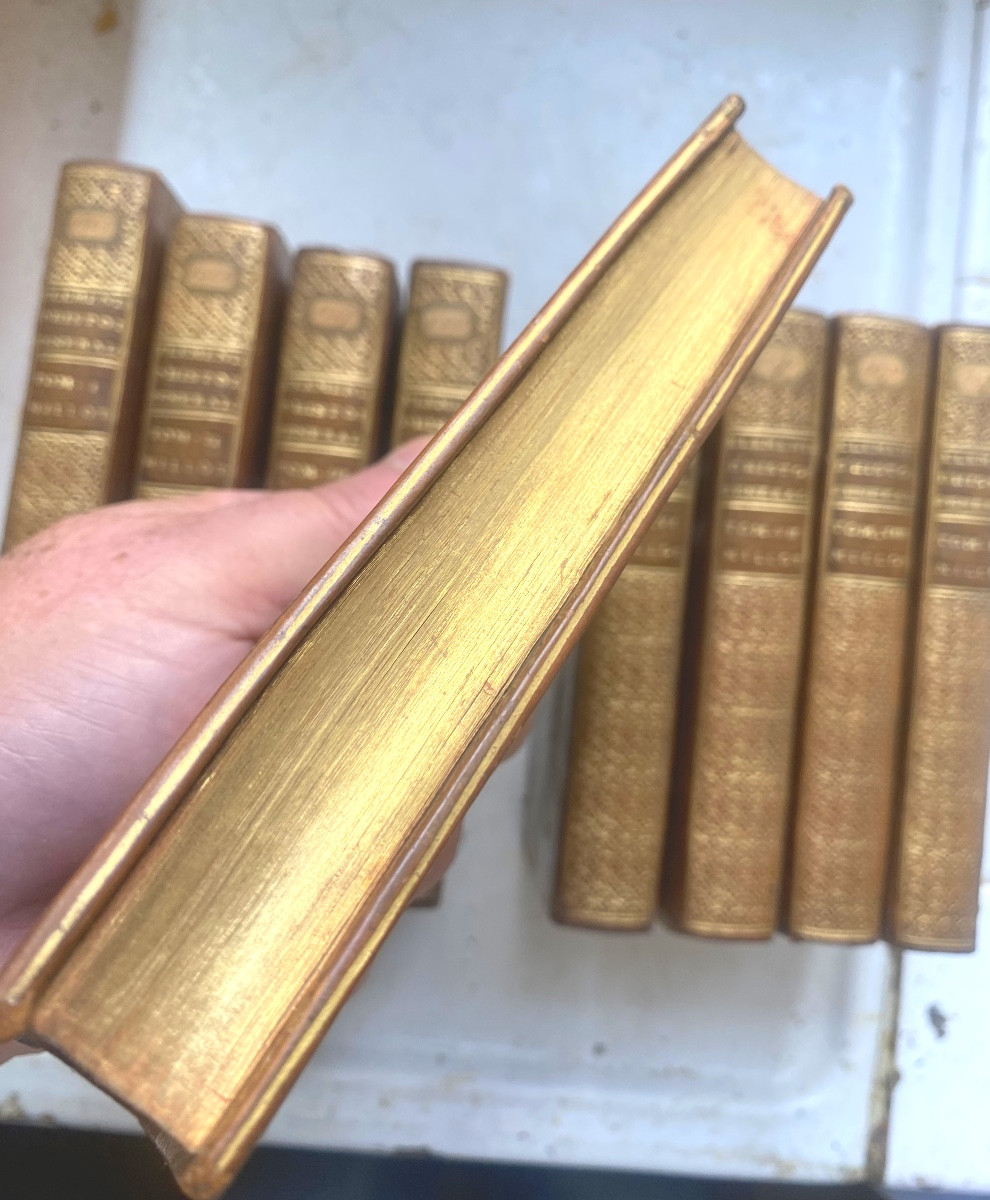 9volumes In12 "Eléments d'Histoire Générale" , par M. l'Abbé Millot 1772 reliures baroques veau-photo-3