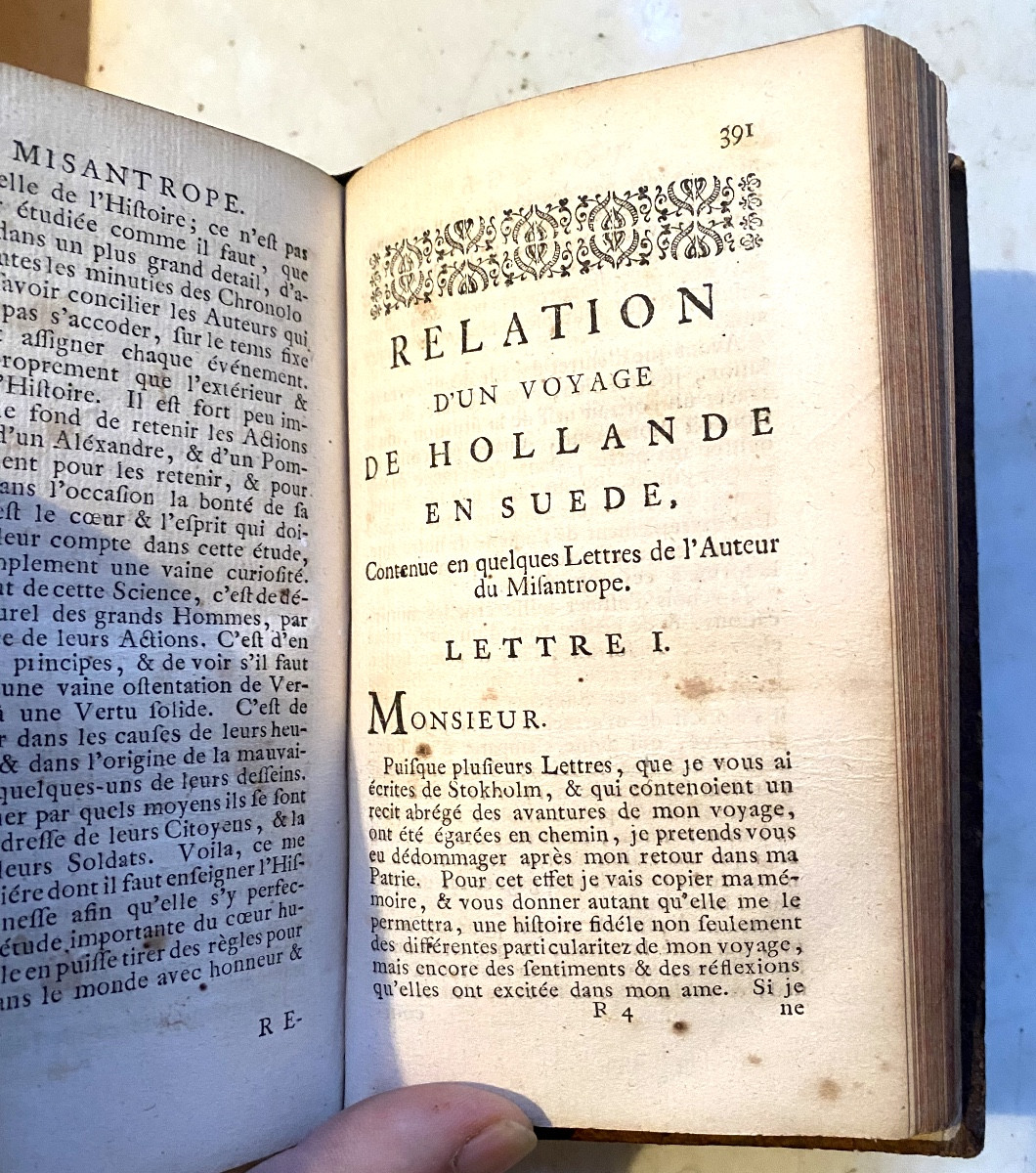 "Le Misantrope". Par Mr. V. E.**** Nelle Ed  deux forts vol. In 12. A la Haye 1726 Jean Neaulme-photo-5
