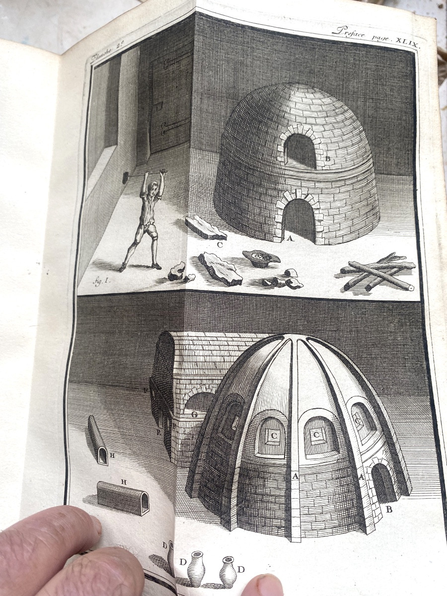 1 Strong Vol.in4: "art Of Glassmaking" Illustrated: By Neri, Merret And Kunckel. In Paris, 1752 -photo-3