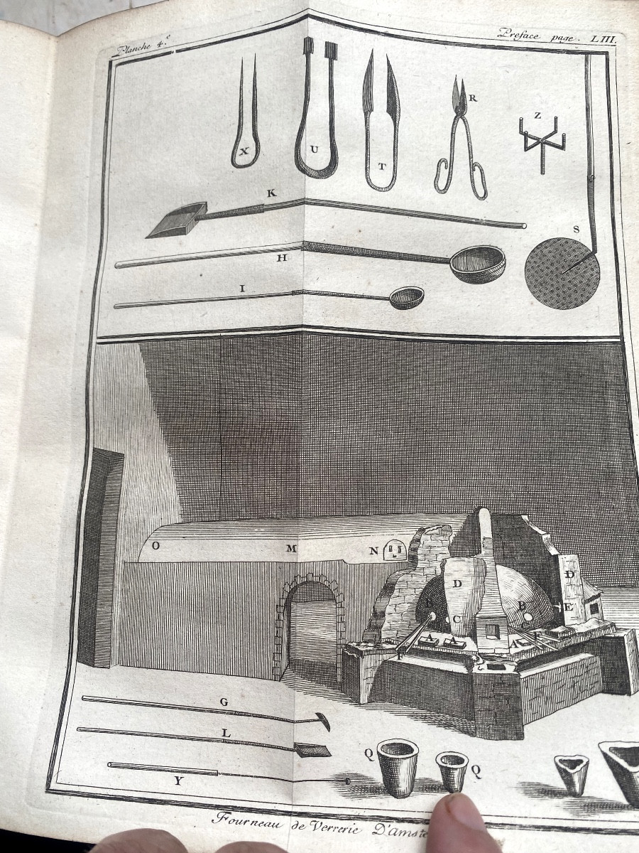 1 Strong Vol.in4: "art Of Glassmaking" Illustrated: By Neri, Merret And Kunckel. In Paris, 1752 -photo-5