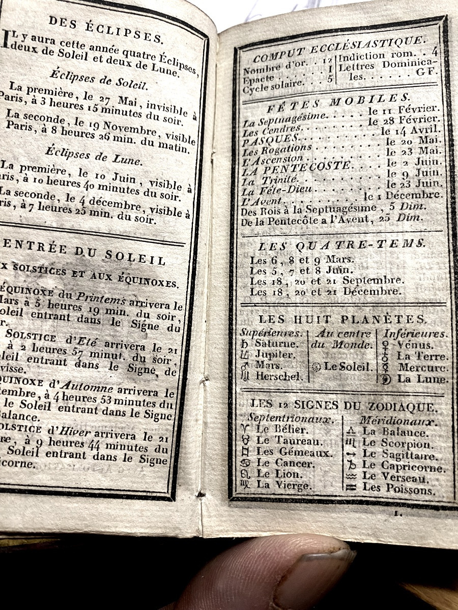 Precious Almanac Pocket Calendar 1816 With The Arms Of Charles X In Long Grain Red Morocco-photo-2