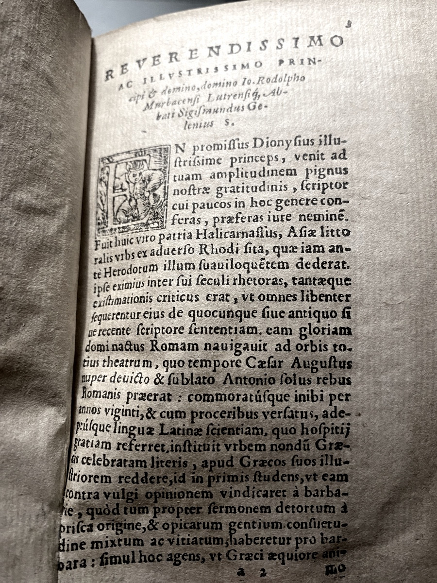 Strong Volume From The 16th Century In The Cipher Of The "marquis Da Pozzo". Lyons 1563. Dionysii H. Antiquit-photo-3