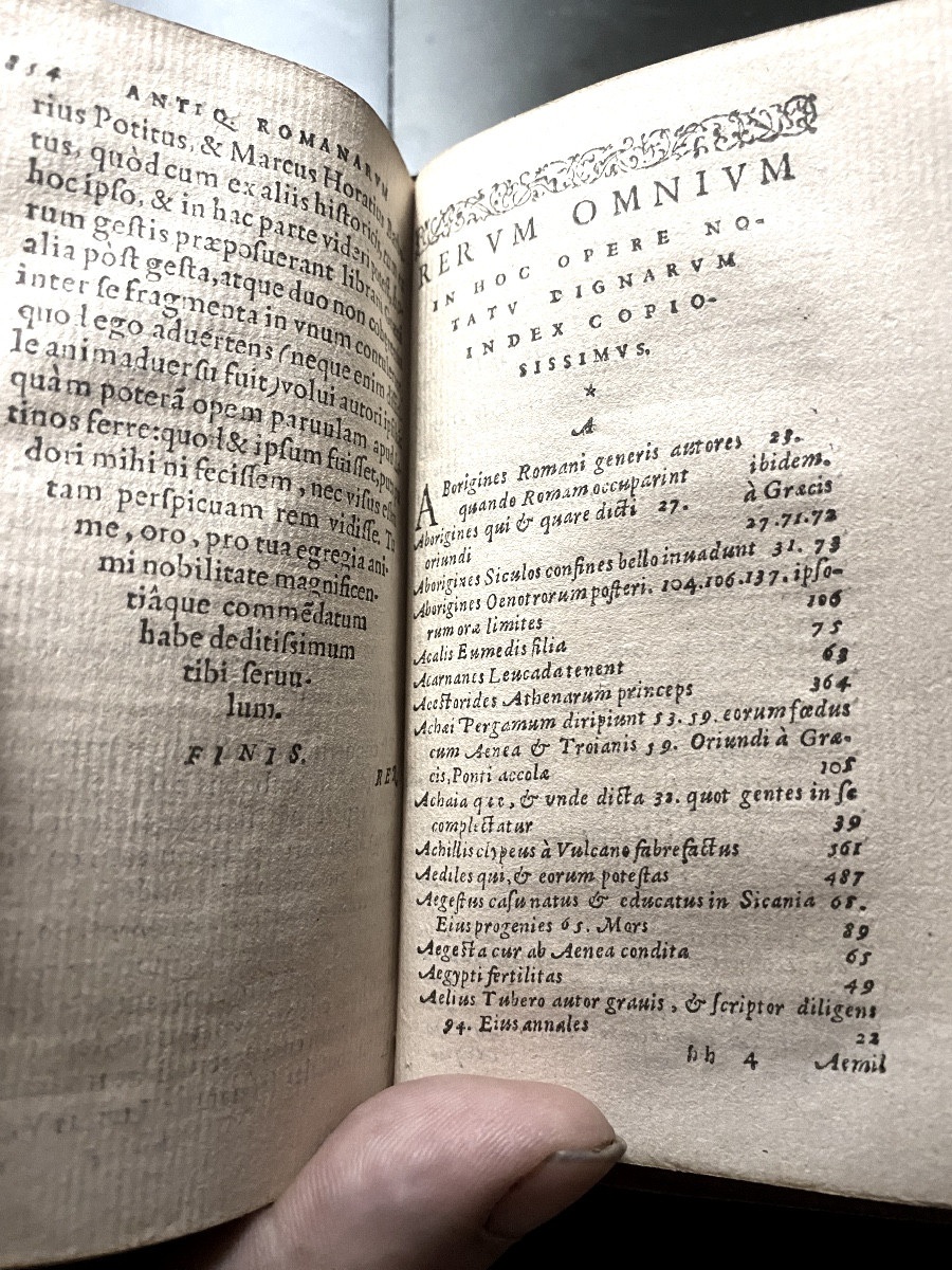 Strong Volume From The 16th Century In The Cipher Of The "marquis Da Pozzo". Lyons 1563. Dionysii H. Antiquit-photo-5