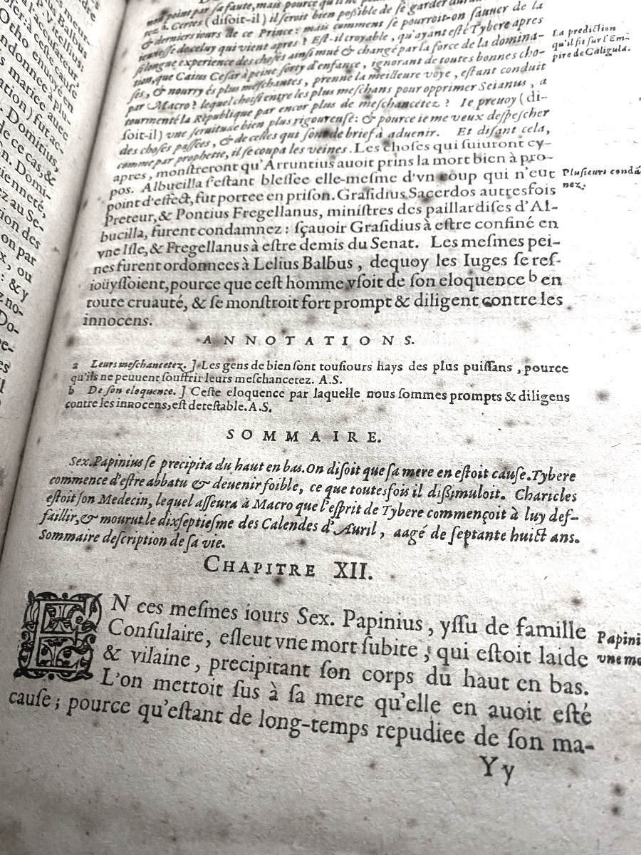 "the Works Of Cornelius Tacitus And Velleius Paterculus", I Vol. In 4 Of 1610 Rel. Vintage-photo-6