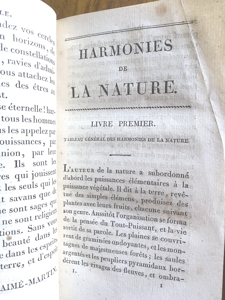 3 forts vol.In12  :"Harmonies de la Nature par J. Bernardin Henri de Saint-Pierre ,à Paris 1815-photo-5