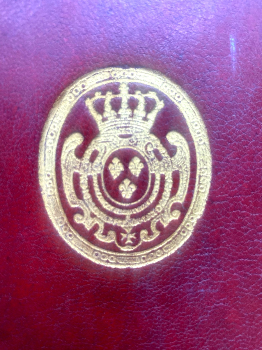  Rare Exp. de la bibliothèque aux Armes de Louis XVI en maroquin rouge "Les Jardins d'ornemens"-photo-2