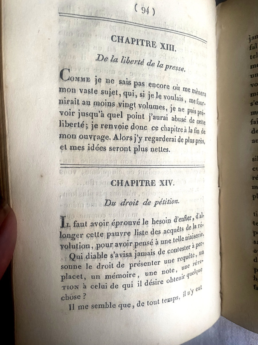 Rare livre In 8 de critique politique  aux Armes de Louis XVIII en maroquin rouge . Paris 1815 -photo-6