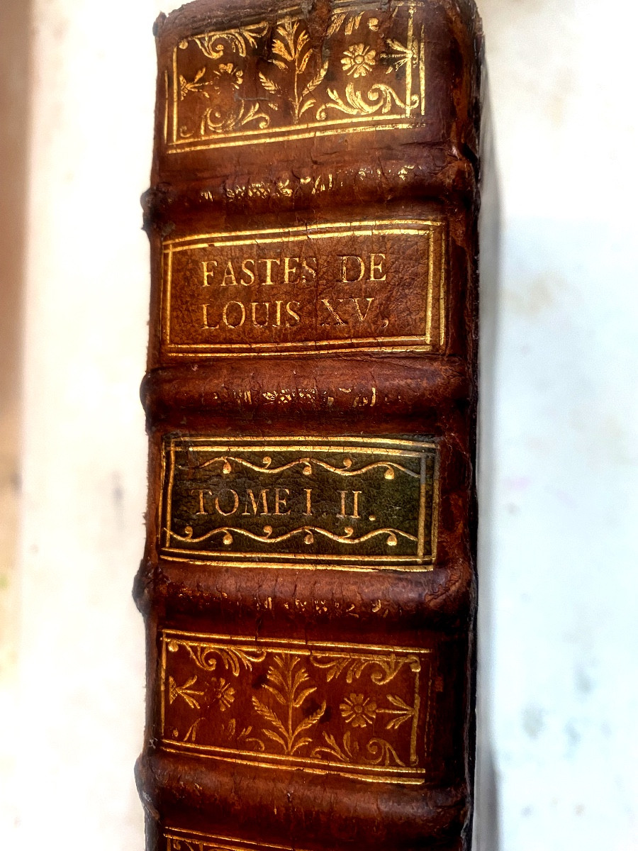 Fort vol.In12 de 1782 en deux tomes :"Les Fastes de Louis XV",  Ville-Franche 1782. Vve Liberté-photo-2
