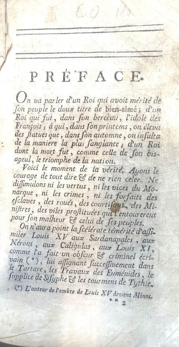 Fort vol.In12 de 1782 en deux tomes :"Les Fastes de Louis XV",  Ville-Franche 1782. Vve Liberté-photo-2