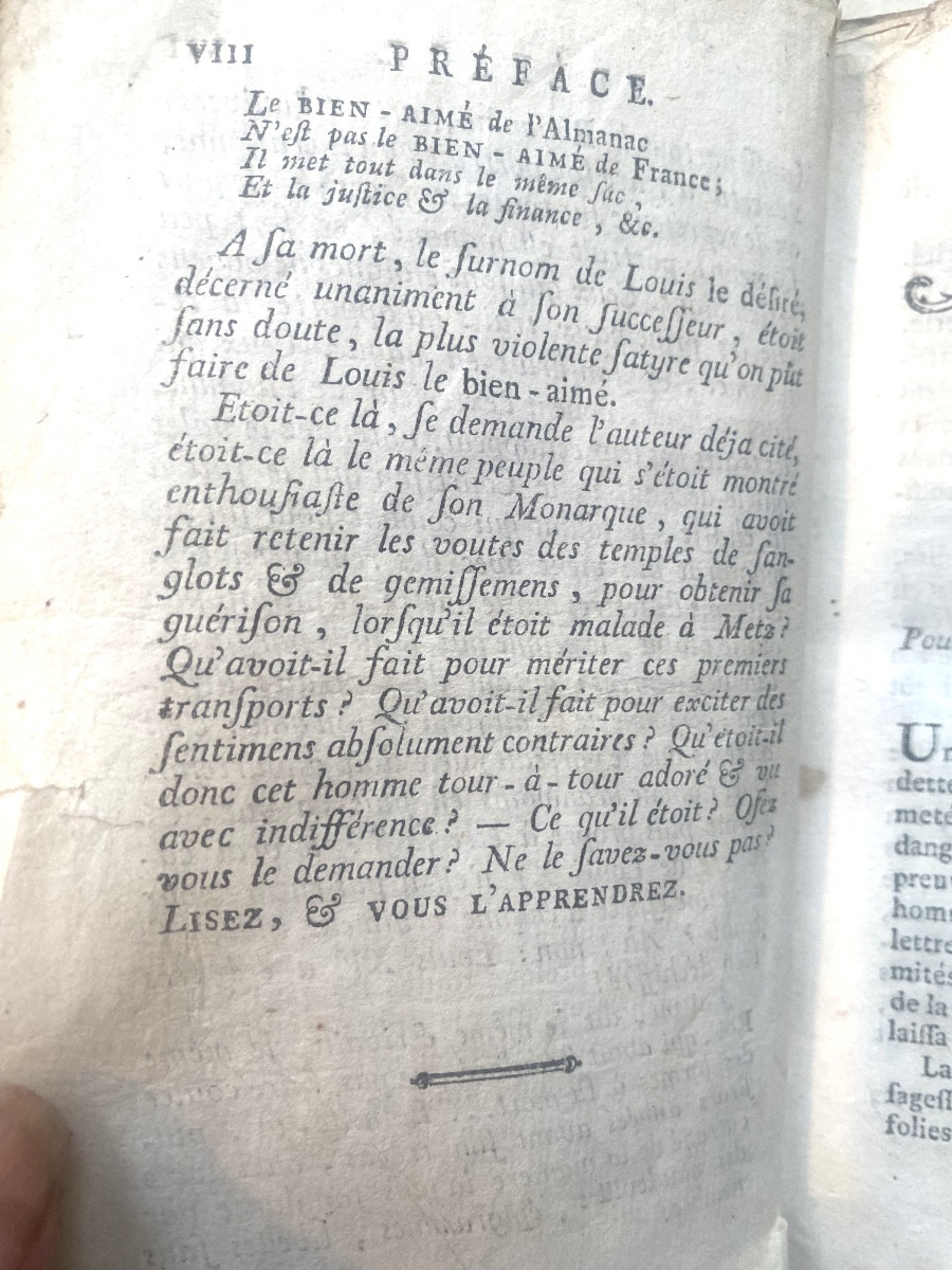 Fort vol.In12 de 1782 en deux tomes :"Les Fastes de Louis XV",  Ville-Franche 1782. Vve Liberté-photo-4