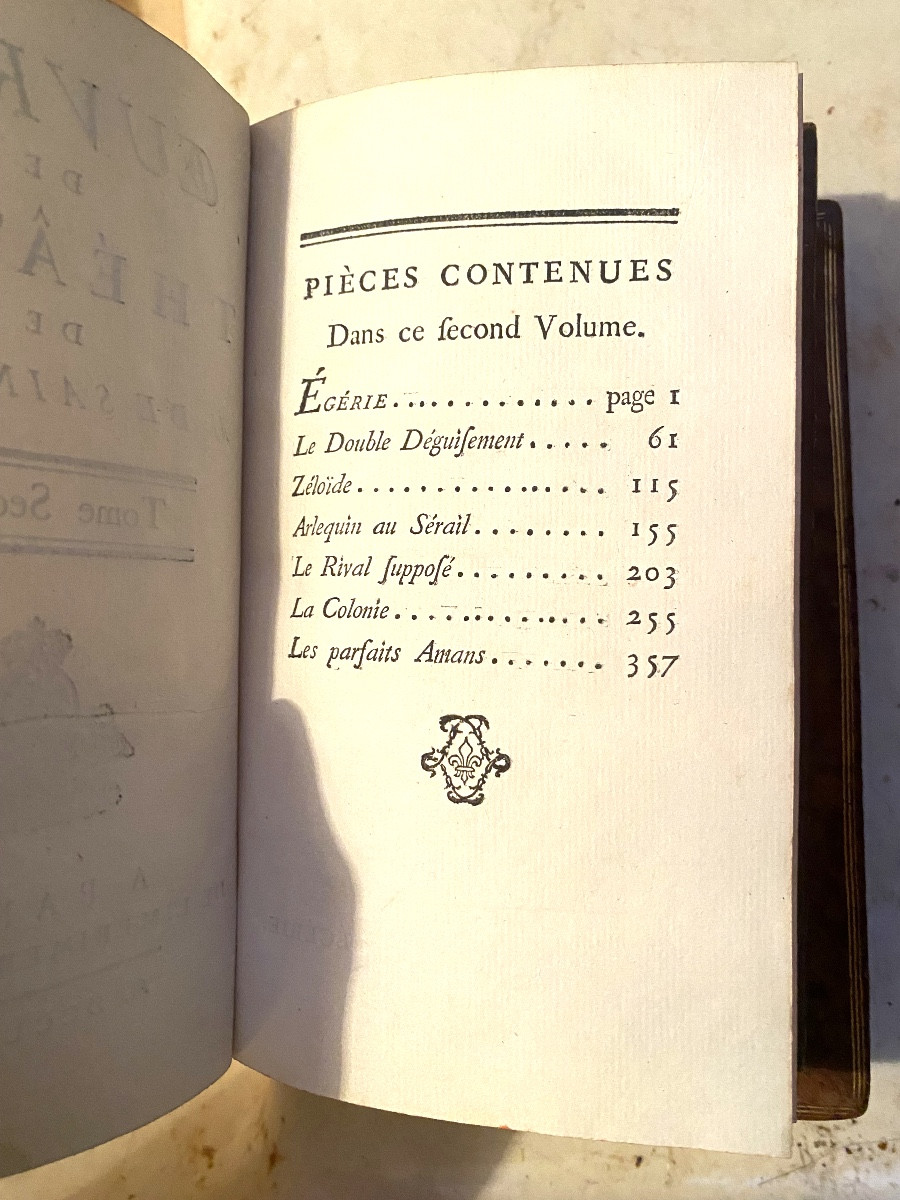Three Vol. In 12 Back With The Arms Of The Château De Meudon (daughters Of Louis XV) "théâtre De Saintfoix"-photo-4