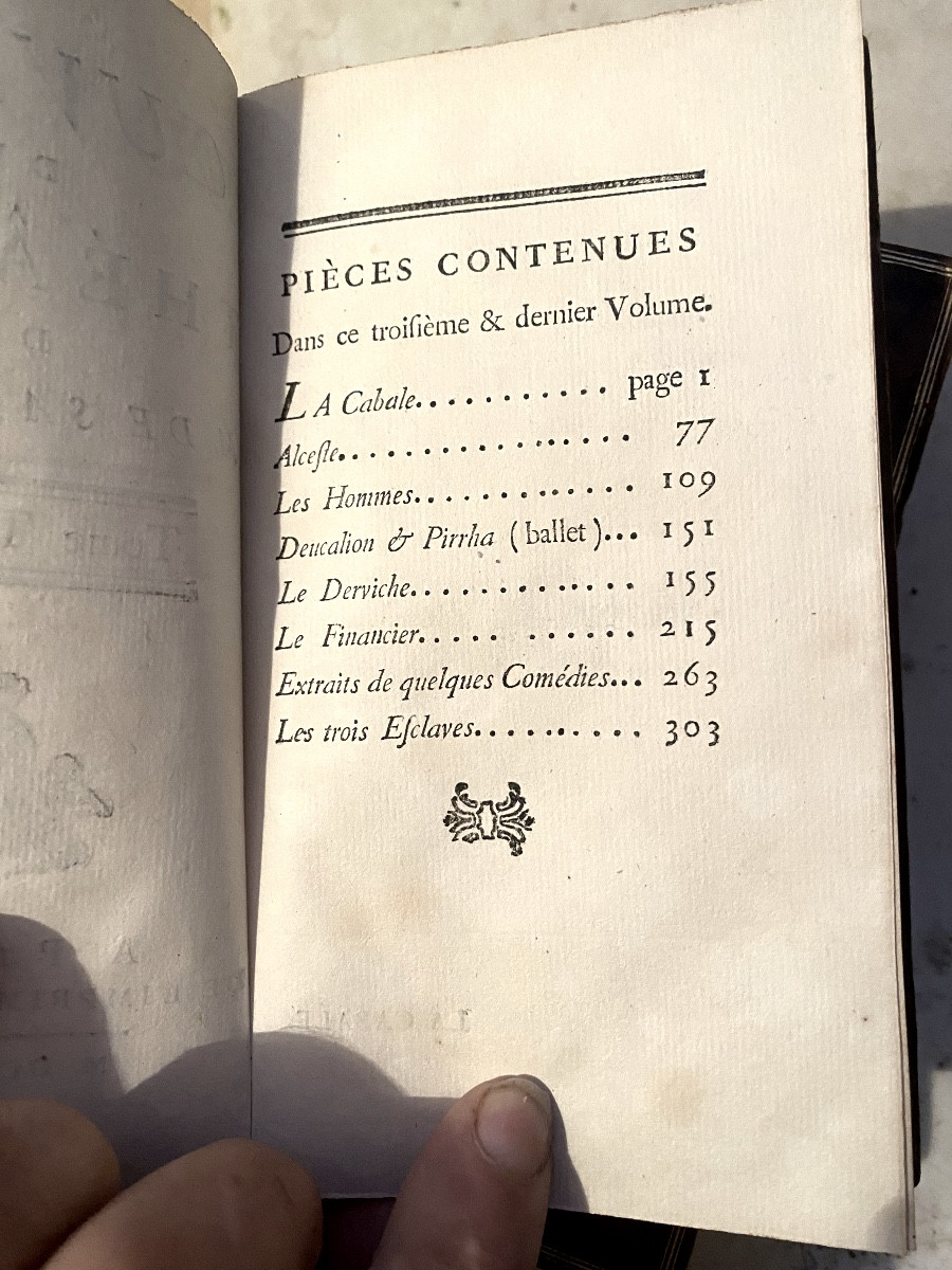 Three Vol. In 12 Back With The Arms Of The Château De Meudon (daughters Of Louis XV) "théâtre De Saintfoix"-photo-7