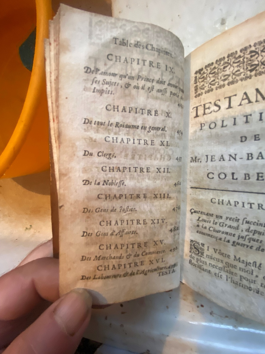 Testament Politique de Messire Jean-Baptiste Colbert Ministre et Secrétaire d'Etat la Haye 1694-photo-6