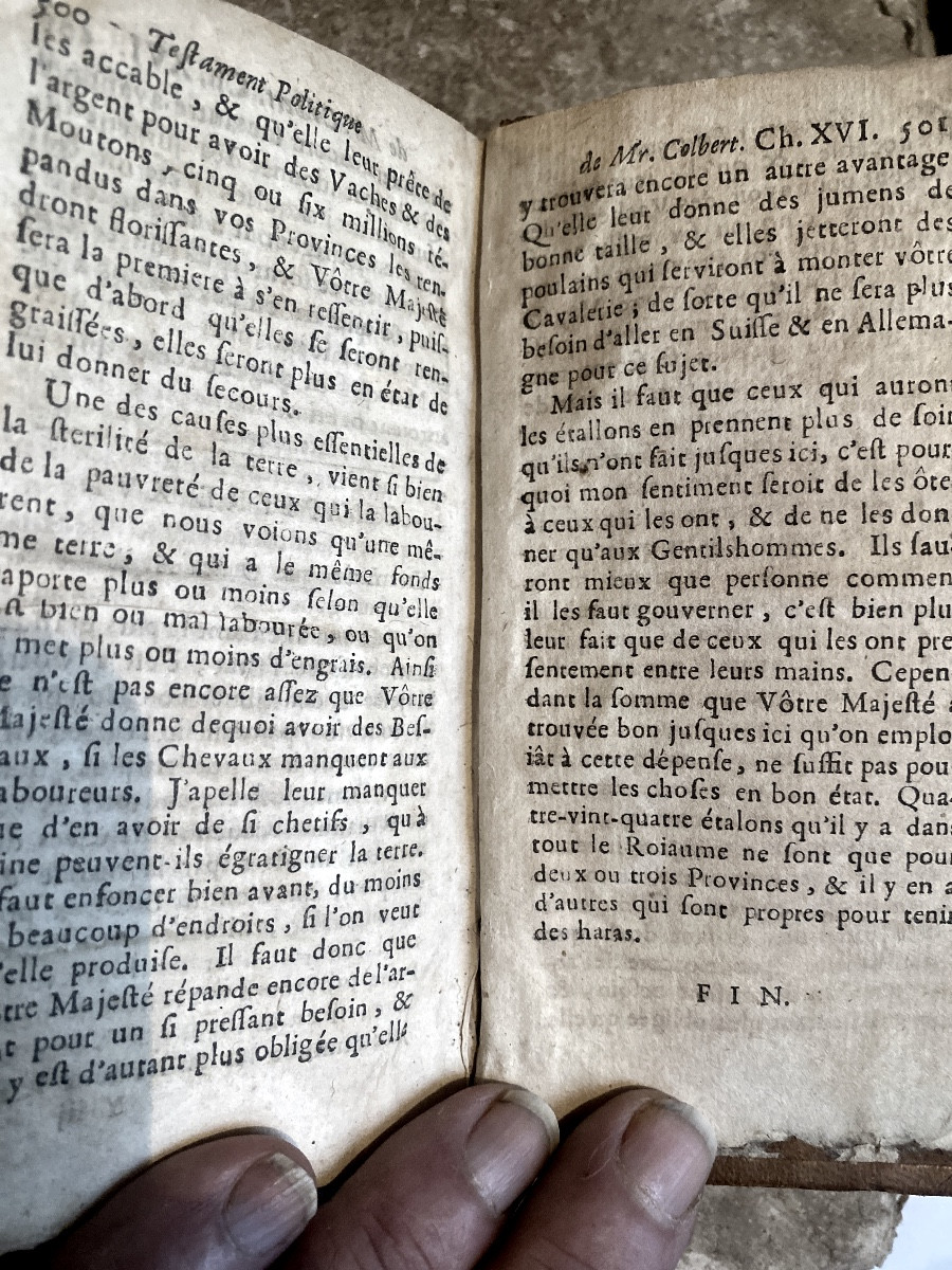 Testament Politique de Messire Jean-Baptiste Colbert Ministre et Secrétaire d'Etat la Haye 1694-photo-7