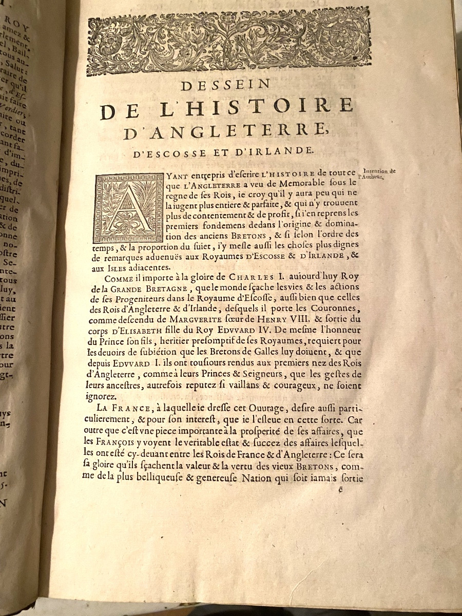 Histoire d'Angleterre d'Ecosse et d'Irlande, 2 Vol In-folio , par A Du Chesne & Du Verdier 1666-photo-4
