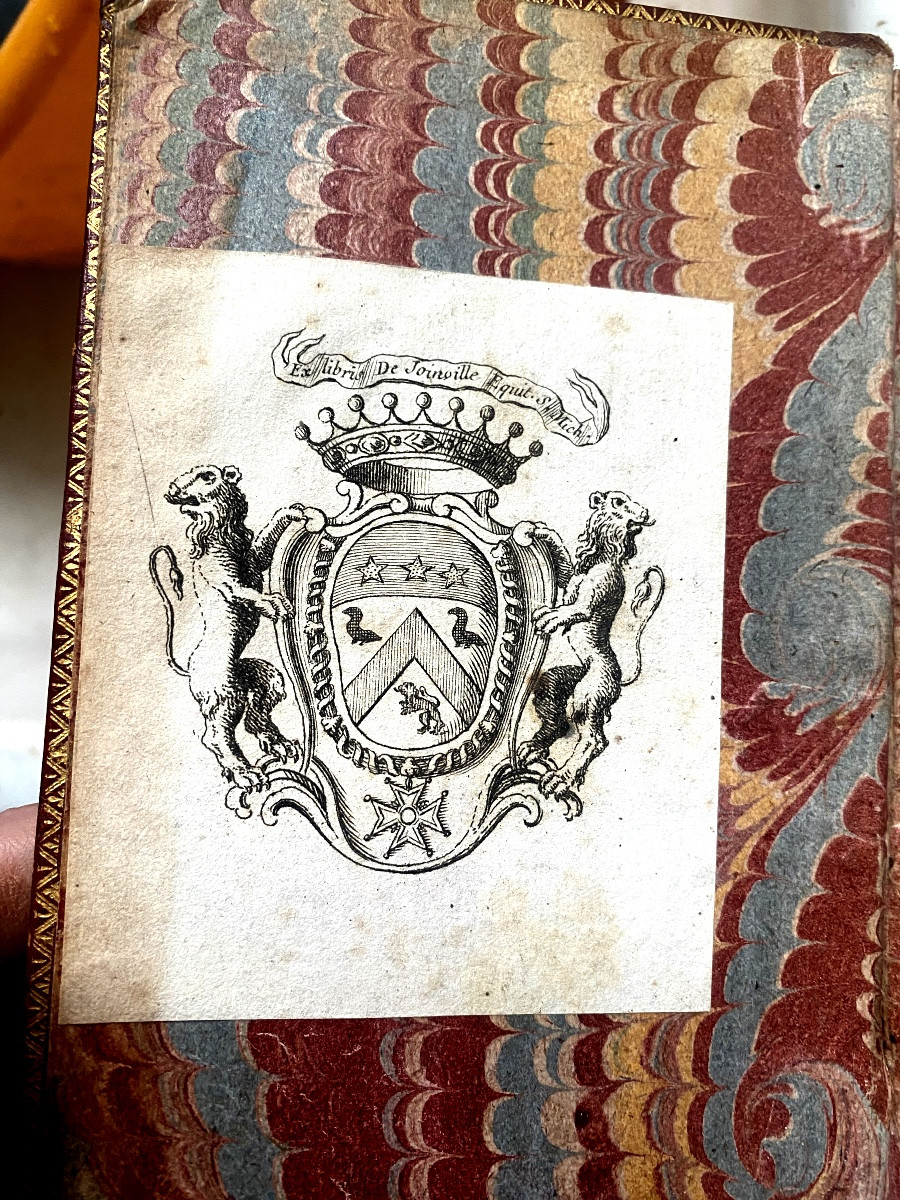 Maroquin rouge de la Maison de Joinville", Louis d'Orléans"  Carême de Massillon. In 12 de 1745-photo-4