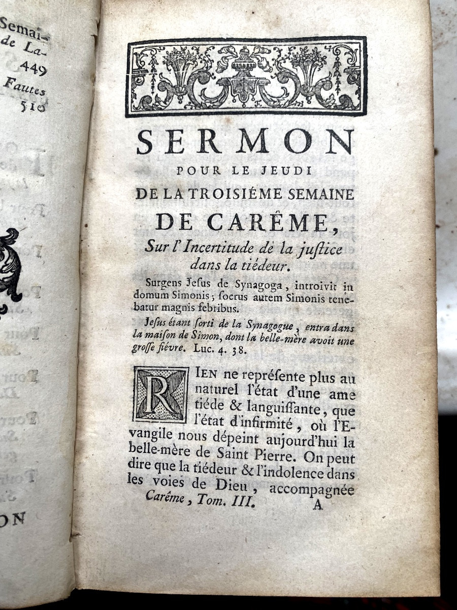 Maroquin rouge de la Maison de Joinville", Louis d'Orléans"  Carême de Massillon. In 12 de 1745-photo-4