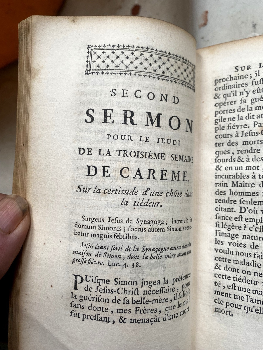 Maroquin rouge de la Maison de Joinville", Louis d'Orléans"  Carême de Massillon. In 12 de 1745-photo-5